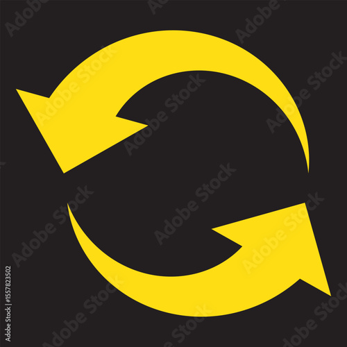 Circle arrow icon set. circular arrow icon, refresh, reload, rotation arrow icon symbol sign. Black recycle vector icon symbol. Vector illustration.