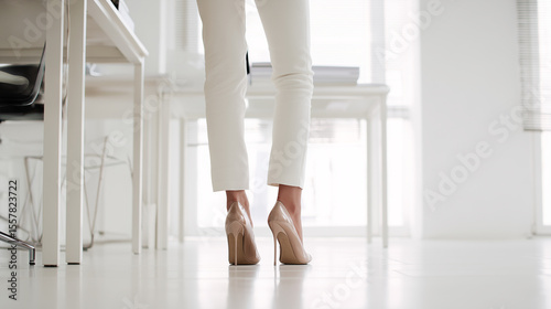 Elegant Female Professional in Corporate Environment