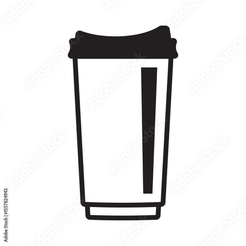 Paper Cup Icon. Disposable To-Go Cup Icon.
