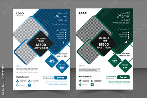 Corporate template travel flyer design. Creative Modern Fresh Clean Clear simple best travel flyer.	