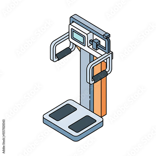 Medical scale for measuring patient weight and BMI.