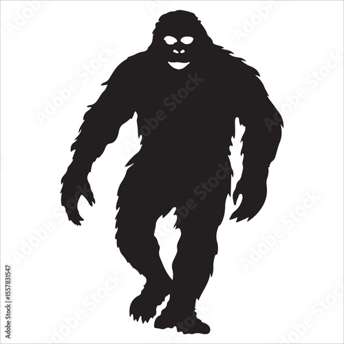 bigfoot silhouette image -silhouette transparent bigfoot -premium vector of bogfoot 