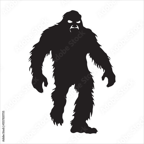 bigfoot silhouette image -silhouette transparent bigfoot -premium vector of bogfoot 