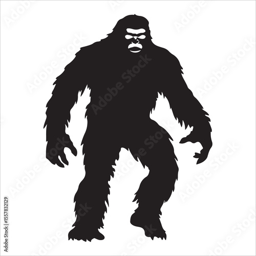 bigfoot silhouette image -silhouette transparent bigfoot -premium vector of bogfoot 