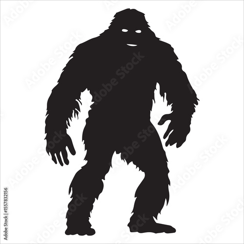 bigfoot silhouette image -silhouette transparent bigfoot -premium vector of bogfoot 