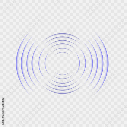 Wifi wave light effect. Png Radar sensor, beep technology, digital sign. Png Transparent neon circle symbol. wireless internet connection. Radar or sonar with wireless technology emitting