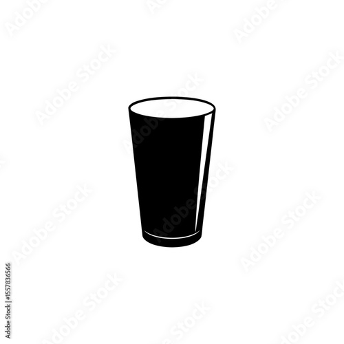 Glass  silhouette on transparent background