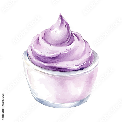 Hair Removal Cream, watercolor painting vector, isolated on a white background.