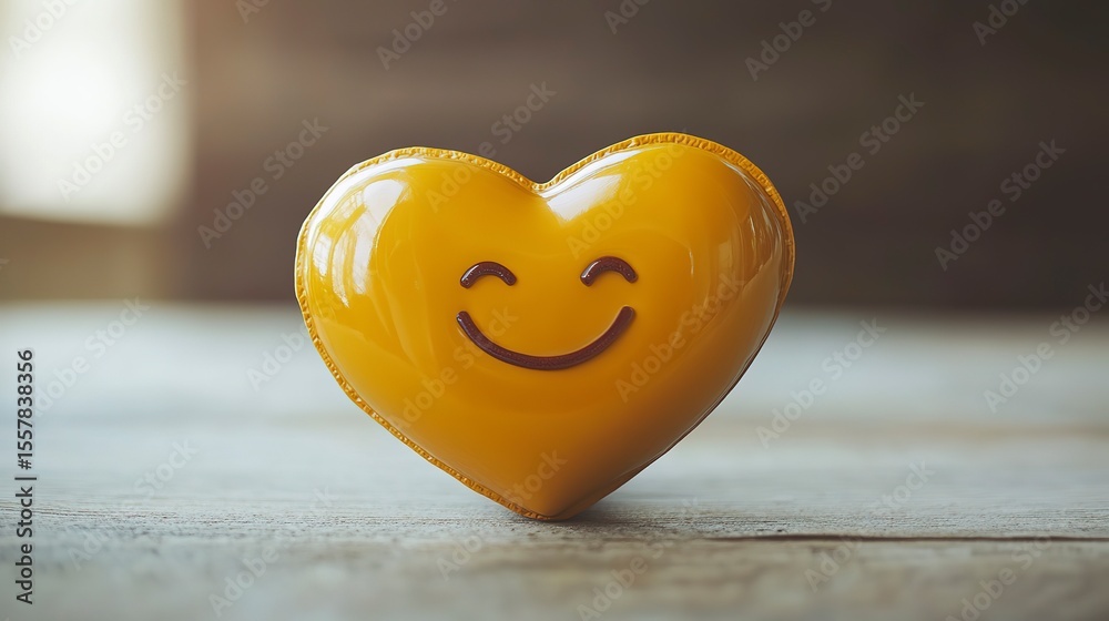 Fototapeta premium Liver health symbolized by a smiley face representing vitality and well-being in lifestyle imagery