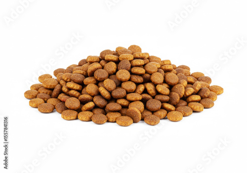 Dried Pet Food isolated on white background