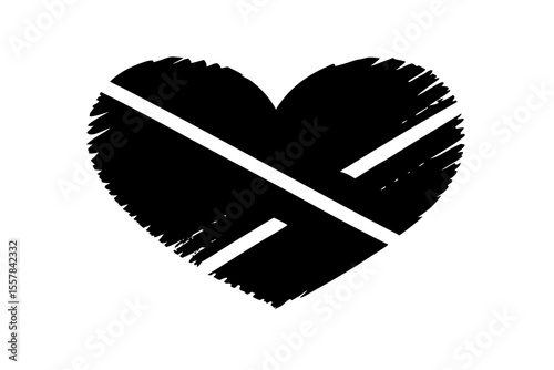 A beautiful vector heart icon with an eyelash and a music symbol, perfect for love and Valentine's Day designs