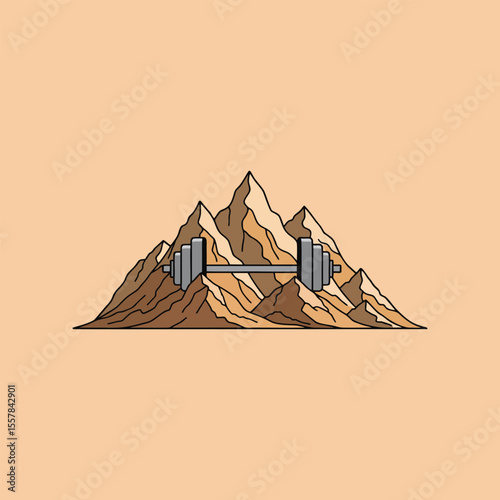 pyramids in egypt mountain weight lifting icon