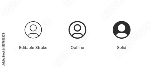 User profile icon set. profile avatar icon vector, User account profile black circle in flat style , social media profile photo icon symbol