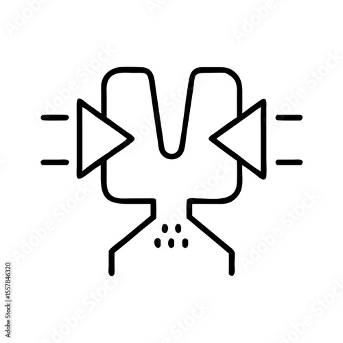 Abstract line art icon representing multisensory perception  