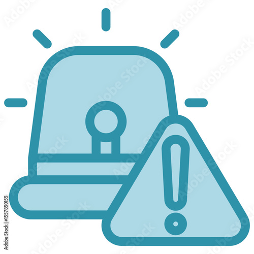 Alert dual tone blue color, mini illustration icon. use for modern concept, print, UI, UX kit, web and app development. Vector related to risk management, business, finance.
