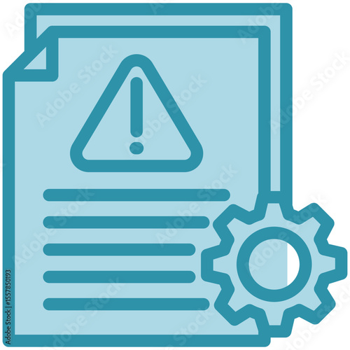 Contingency Plan dual tone blue color, mini illustration icon. use for modern concept, print, UI, UX kit, web and app development. Vector related to risk management, business, finance.