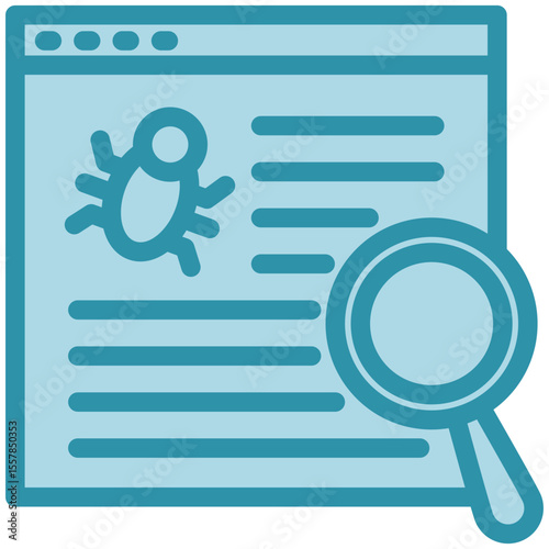 Issue Tracker dual tone blue color, mini illustration icon. use for modern concept, print, UI, UX kit, web and app development. Vector related to risk management, business, finance.