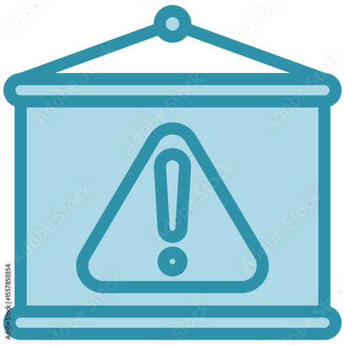 Notice Board dual tone blue color, mini illustration icon. use for modern concept, print, UI, UX kit, web and app development. Vector related to risk management, business, finance.