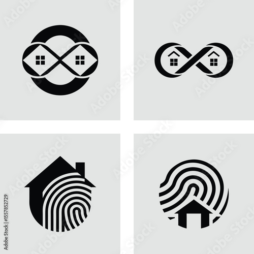 Real Estate Logo Concepts Unique Home & Property Designs
