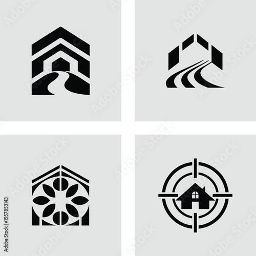 Modern Home & Real Estate Logo Design Concepts  Innovative House Icons for Your Brand