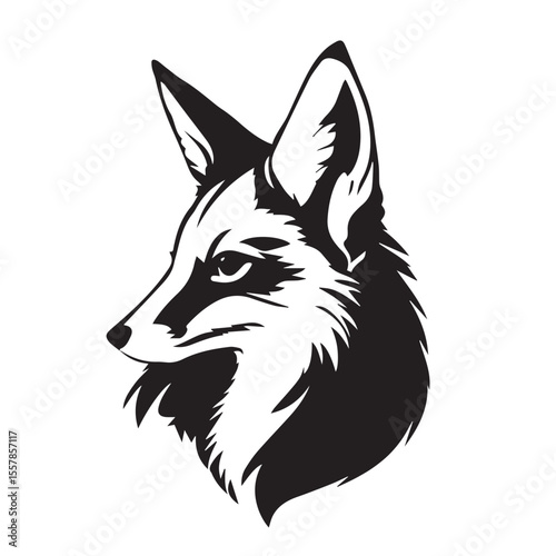 Fox head icon. Fox head silhouette. Fox head vector logo template concept illustration. Stylized fox logo.