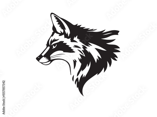 Fox head icon. Fox head silhouette. Fox head vector logo template concept illustration. Stylized fox logo.