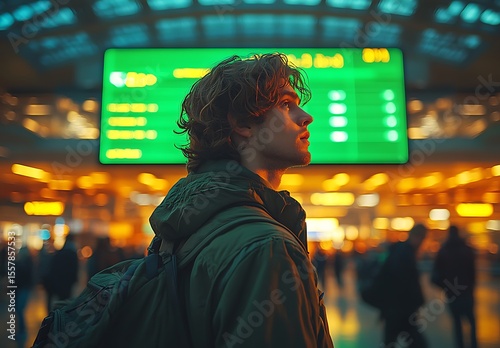 Airport Departure Mockup Realistic 8K Photo
