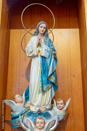 statue representing the immaculate conception in the church of santa clara in chelas