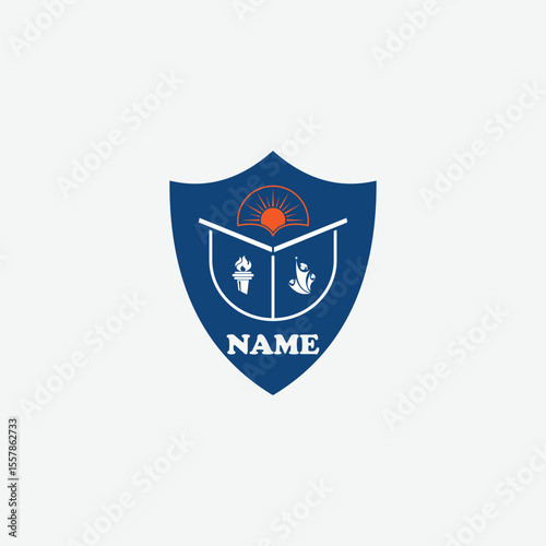 3581 educational logo school college university learning institute book academy organization