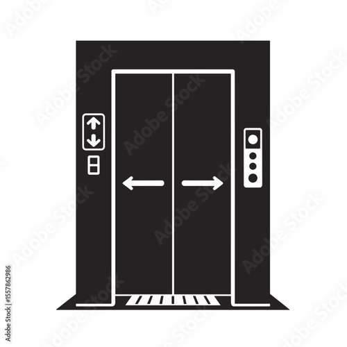 Elevator with large buttons and Braille icon for Accessibility Support  