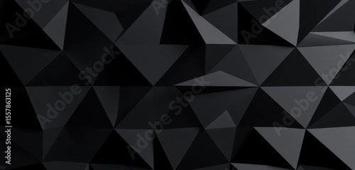 Sharp black triangles form an abstract geometric pattern , edgy, illustration, futuristic