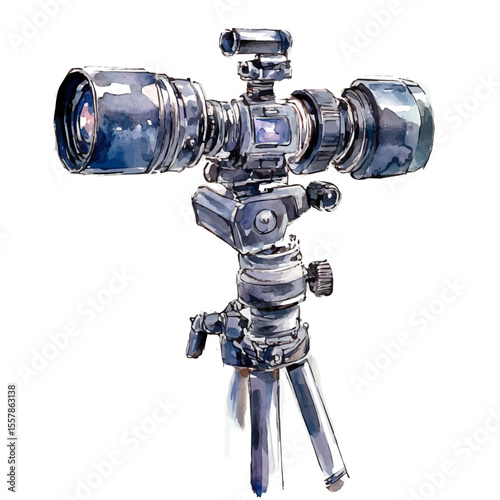 watercolor vector of Gimbals, isolated on a white background.