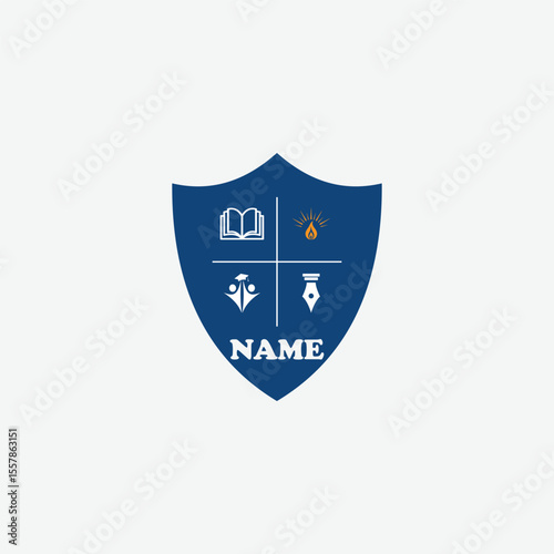 3596 educational logo school college university learning institute book academy organization