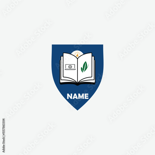 3602 educational logo school college university learning institute book academy organization
