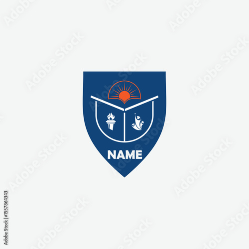 3631 educational logo school college university learning institute book academy organization
