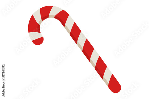 Classic candy cane isolated on white background vector