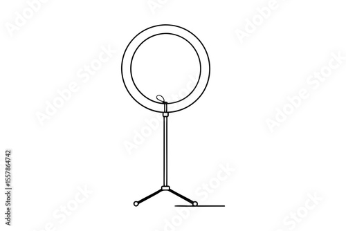 creative ring light vector illustration line art