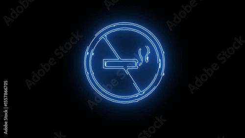Glowing neon blue circular arrow icon representing refresh and repeat action