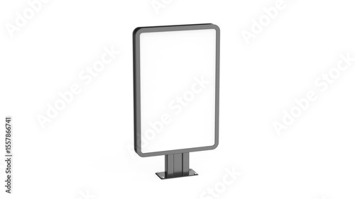 Large empty billboard on white background