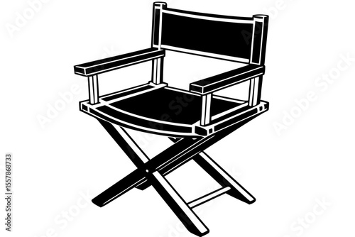 Minimalist Director’s Chair Vector Art for Creative Projects