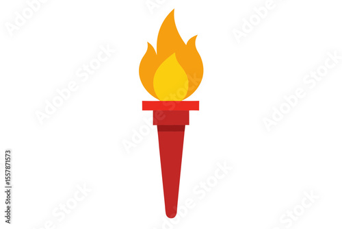 Burning Torch Graphic Illustration for Event Flyers