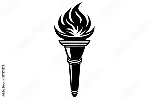 Classic Torch Vector Art for Olympic and Heritage Designs