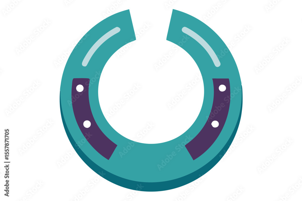 Naklejka premium Minimalist Horse Shoe Vector Graphic for Rustic Themes