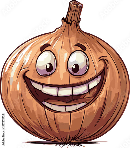 illustration of smiling onion	