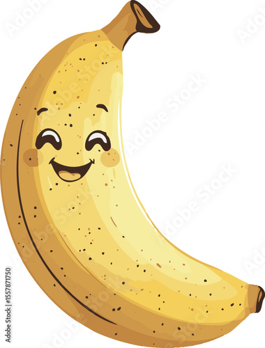 cartoon vector illustration of a banana