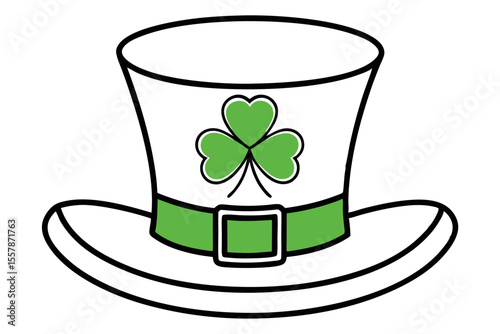 Minimal Leprechaun Hat Vector Graphic for Lucky Themes