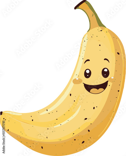 cartoon vector illustration of a banana