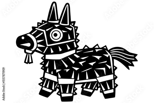 Fun Fiesta Piñata Vector Clipart for Party Invitations