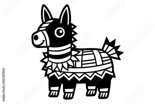 Whimsical Piñata Vector Drawing for Event Posters