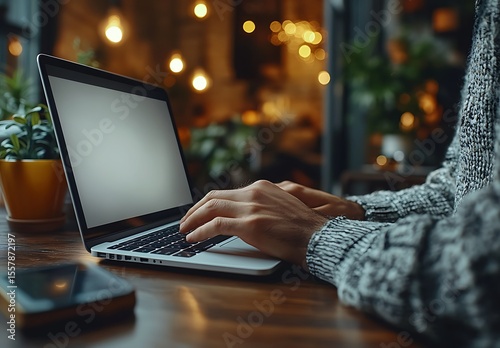 Realistic Laptop Mockup 8K Studio Lighting